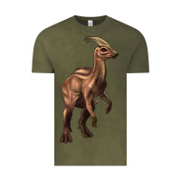 Vintage Olive parasaurolophus Vintage Tee - Artiststas