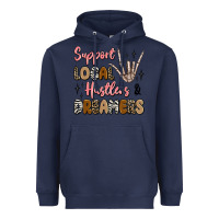 Navy support local hustlers and dreamers Heavyweight Hoodie - Artiststas