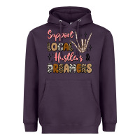 Plum support local hustlers and dreamers Heavyweight Hoodie - Artiststas