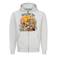 Dove Grey long live the cowgirls Zipper Hoodie - NancyCooperArtShop