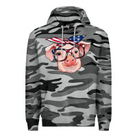 Slate Camo american flag with pig Premium Hoodie - RanaPortraitStore