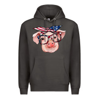 Smoke american flag with pig Premium Hoodie - RanaPortraitStore