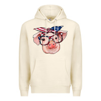 Tofu american flag with pig Premium Hoodie - RanaPortraitStore