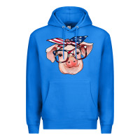 True Royal american flag with pig Premium Hoodie - RanaPortraitStore