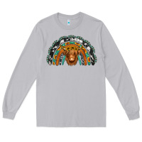 Moon Dust turquoise cowhide sunflower headband highland cow Long Sleeve Tee - Jasminsmagicworld