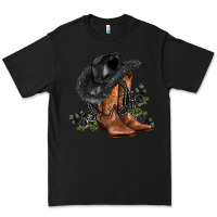 Black black cowgirl  and roses Premium Tee - AdoDesignShop