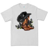 Dove Grey black cowgirl  and roses Premium Tee - AdoDesignShop