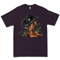 Plum black cowgirl  and roses Premium Tee - AdoDesignShop