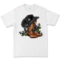 Black Cowgirl  And Roses Premium Tee | Teevron