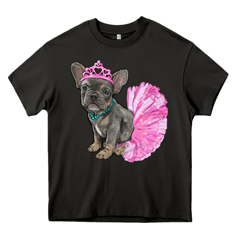 Balerina French Bulldog With Tutu Heavy Core Tee by RanaPortraitStore | Teevron
