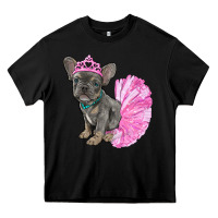 Black balerina french bulldog with tutu Heavy Core Tee - RanaPortraitStore