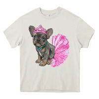 Cream balerina french bulldog with tutu Heavy Core Tee - RanaPortraitStore