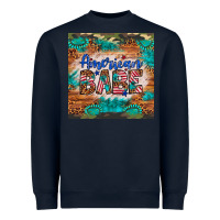 Navy american babe Heavyweight Sweatshirt - Artiststas