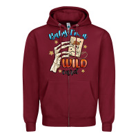 Burgundy baby im a wild card Zipper Hoodie - MaliasSmallBusiness