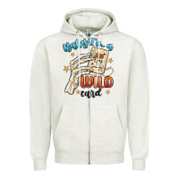 Oatmeal Heather baby im a wild card Zipper Hoodie - MaliasSmallBusiness