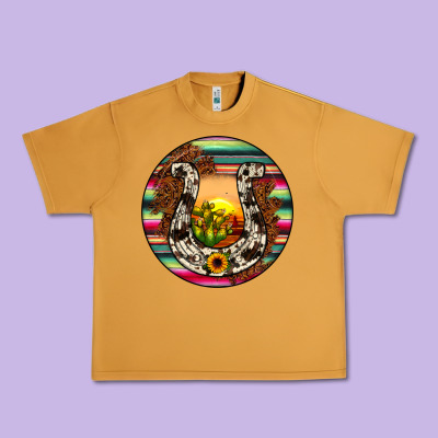 Horseshoe Circle Urban Heavy Tee Designed By Jahusdesignshop