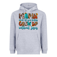 Heather Grey mama dont let your babies grow up without jesus Heavyweight Hoodie - Artiststas