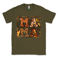 Army Green Melanin leopard frame mama Mother's Day Classic Tee - LillyAllenDesigns