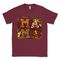 Burgundy Melanin leopard frame mama Mother's Day Classic Tee - LillyAllenDesigns