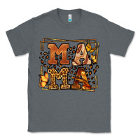 Charcoal Heather Melanin leopard frame mama Mother's Day Classic Tee - LillyAllenDesigns