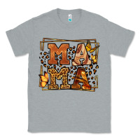 Heather Grey Melanin leopard frame mama Mother's Day Classic Tee - LillyAllenDesigns