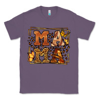 Lavender Melanin leopard frame mama Mother's Day Classic Tee - LillyAllenDesigns