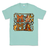 Seafoam Melanin leopard frame mama Mother's Day Classic Tee - LillyAllenDesigns