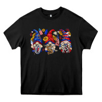 Black usa with gnome billie wilder Heavy Core Tee - texasbilliewilder
