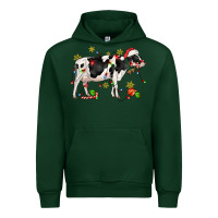 Forest Green christmas holstein cow Urban Hoodie - CowGirlArtShop