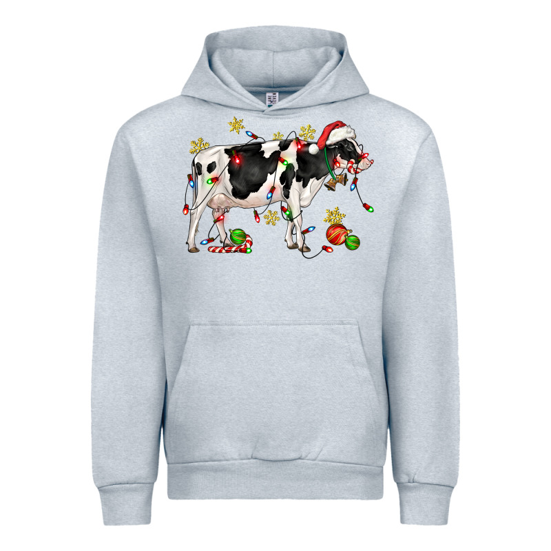 Christmas Holstein Cow Urban Hoodie by CowGirlArtShop | Teevron