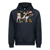 Navy christmas holstein cow Urban Hoodie - CowGirlArtShop