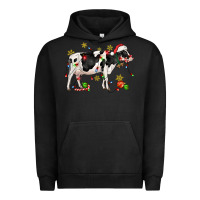 Pigment Black christmas holstein cow Urban Hoodie - CowGirlArtShop