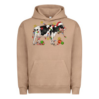 Pigment Burro christmas holstein cow Urban Hoodie - CowGirlArtShop