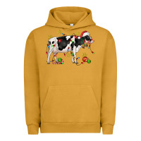 Pigment Peanut Butter christmas holstein cow Urban Hoodie - CowGirlArtShop