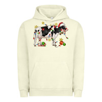 Pigment Pistachio christmas holstein cow Urban Hoodie - CowGirlArtShop