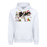 White christmas holstein cow Urban Hoodie - CowGirlArtShop