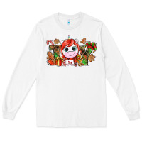 White Joy unicorn Christmas Long Sleeve Tee - NancyCooperArtShop