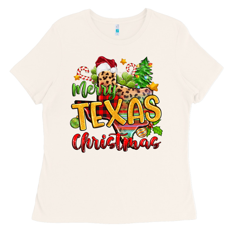 Merry Texas Christmas Ladies Tee by Zillion Design Studio | Teevron