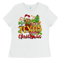 White merry texas christmas Ladies Tee - Zillion Design Studio