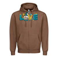 Chestnut love winter gnome Zipper Hoodie - NancyCooperArtShop
