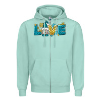 Seafoam love winter gnome Zipper Hoodie - NancyCooperArtShop