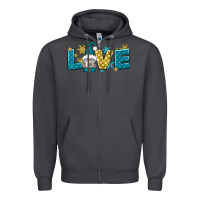 Smoke love winter gnome Zipper Hoodie - NancyCooperArtShop