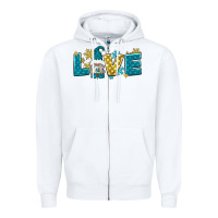 White love winter gnome Zipper Hoodie - NancyCooperArtShop
