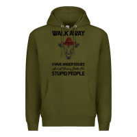 Army Green trusting people turned me into the heifer i am tod  black Premium Hoodie - Bettercallsaul