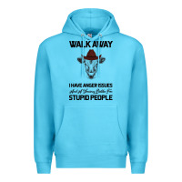 Ocean Blue trusting people turned me into the heifer i am tod  black Premium Hoodie - Bettercallsaul