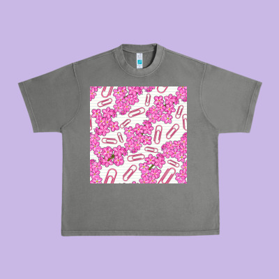 Floral School Seamless Pattern Urban Heavy Tee Designed By Bundleandbundleshop