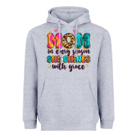 Heather Grey mom in every season she shines with grace Heavyweight Hoodie - Artiststas