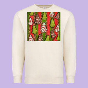 Christmas Cakes Leopard Premium Sweatshirt Designed By Jasminsmagicworld