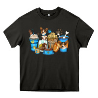 Asphalt corgi coffee cups Heavy Core Tee - Zillion Design Studio