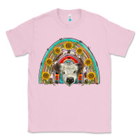 Bubblegum Pink scottish white calf  rainbow Classic Tee - BarkalooDesign